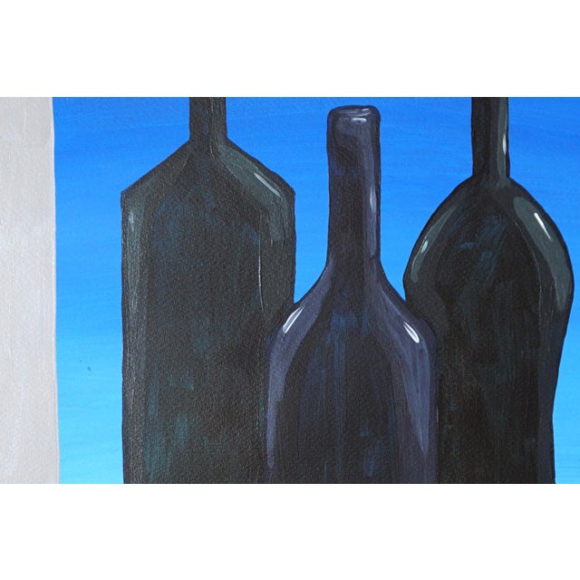 Italian 1016, Modern Italian Still Life Painting, Backlit Window, Acrylic Paint on Watercolor Paper by Gio Bellagio For Sale - Image 3 of 8