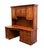 WINNERS ONLY Solid Oak Rustic Early American Country Style 74" Computer Desk w. Cabinet Storage Top 80" High 74" Wide 37"...