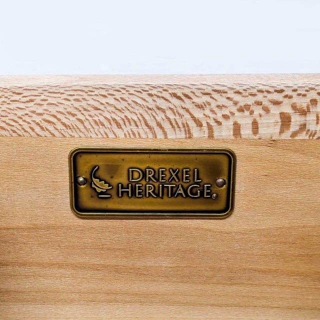 1990s Drexel Heritage Hand-Painted 3-Drawer Vintage Dresser For Sale - Image 11 of 11