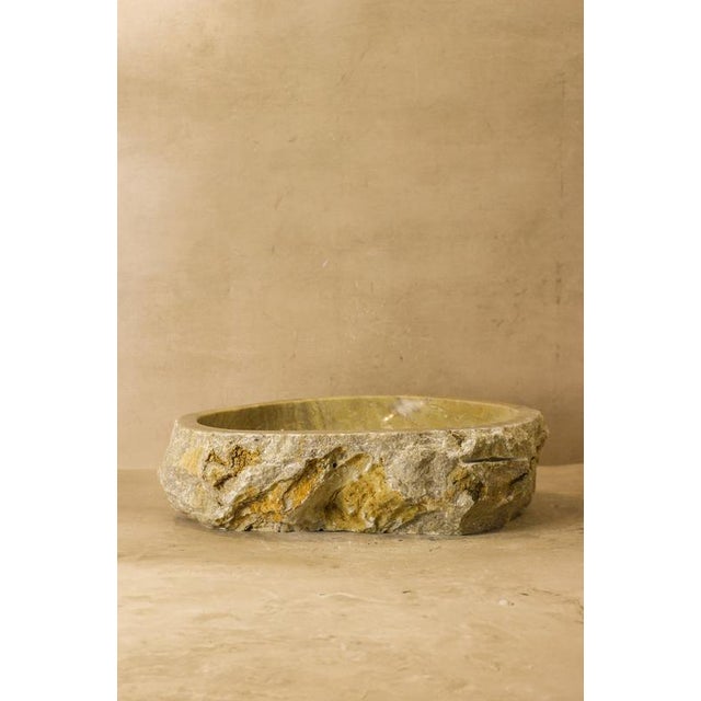 Raw Edge Wash Basin in Onyx For Sale - Image 10 of 10