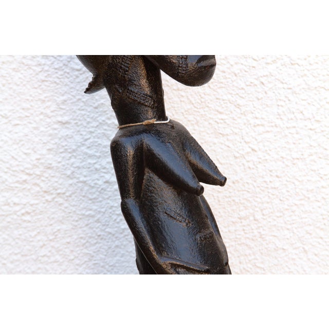 24" Tall Antique Baule African Ceremonial Figure For Sale - Image 4 of 9