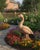 Vintage Terracotta-Style Standing Goose Garden Statue For Sale - Image 9 of 9