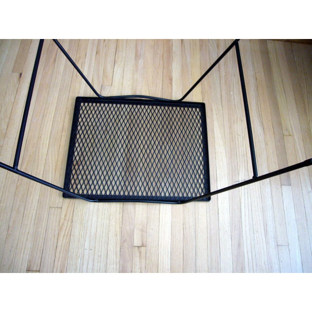 1990s Wrought Iron Stacking Side Garden Table in the Style of Woodard Meadowcraft - A Pair For Sale - Image 17 of 18