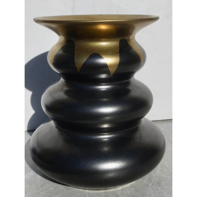 Late 20th Century Bronze and Gold Metallic Glazed Vase. For Sale - Image 5 of 6
