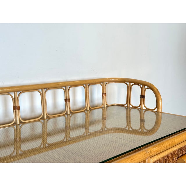 Vintage Bamboo Desk, 1970s For Sale - Image 9 of 12