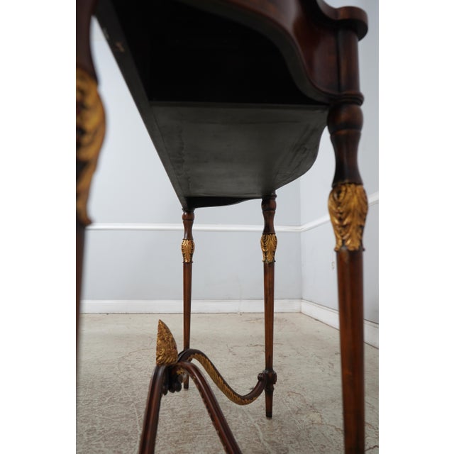 Maitland Smith 2 Drawer Mahogany Console Table For Sale - Image 16 of 18