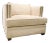 Caracole Modern Off-White Ribbed Chenille Club Chair For Sale