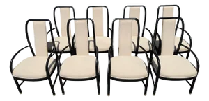 Late 20th Century Drexel Mid-Century Modern Profile Dining Chairs - Set of 8