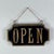 Small Vintage "Open" Double Sided Wood Sign With Scalloped Edges & Raised Letters For Sale In New York - Image 6 of 9