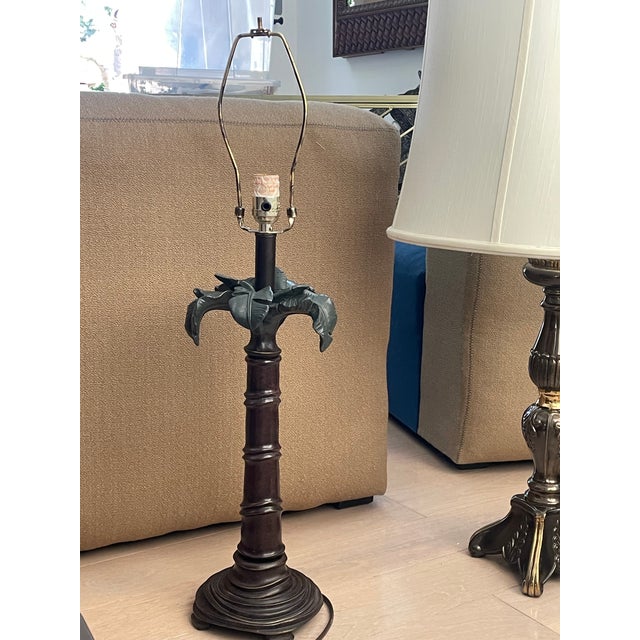 1980s Coastal Palm Tree Lamps - a Pair For Sale - Image 11 of 12