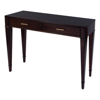 Kai 45 in. W Rectangular Wood 2 Drawer Console Table, Cherry For Sale
