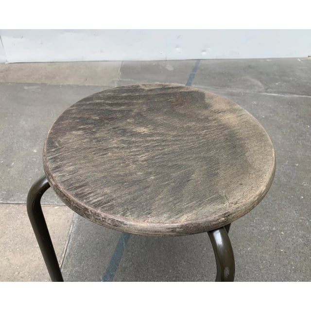 1980s Vintage Industrial Workshop or Office Stool For Sale - Image 5 of 18