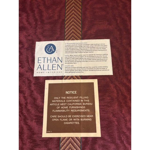 1990s Ethan Allen Wingback Hair For Sale - Image 5 of 5