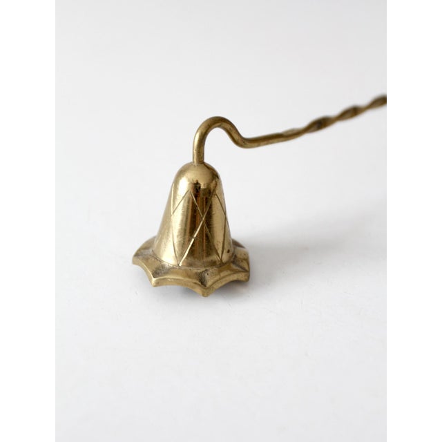 Vintage Brass Candle Snuffer With Twisted Handle For Sale - Image 6 of 12