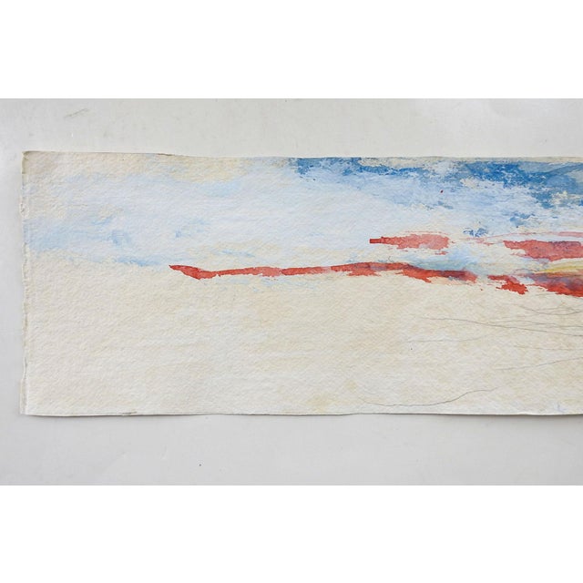 Contemporary 2006 George Turner Abstract Red White Blue Landscape Painting For Sale - Image 3 of 3