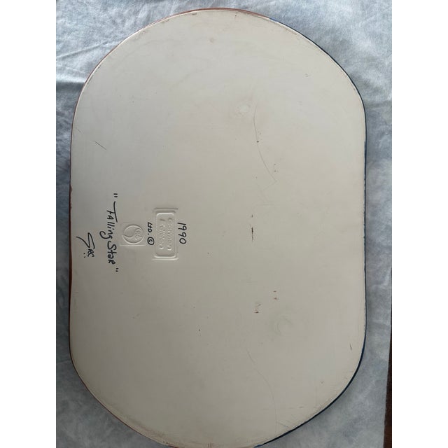 Native American Art R C Gorman "Falling Star" Rare Ceramic Heavy Art Plate Numbered 25/100 Perfect Condition For Sale - Image 4 of 7