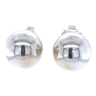 Tiffany & Co. Sterling Silver HardWear Ball Stud Earrings 11.50g, Pair For Sale