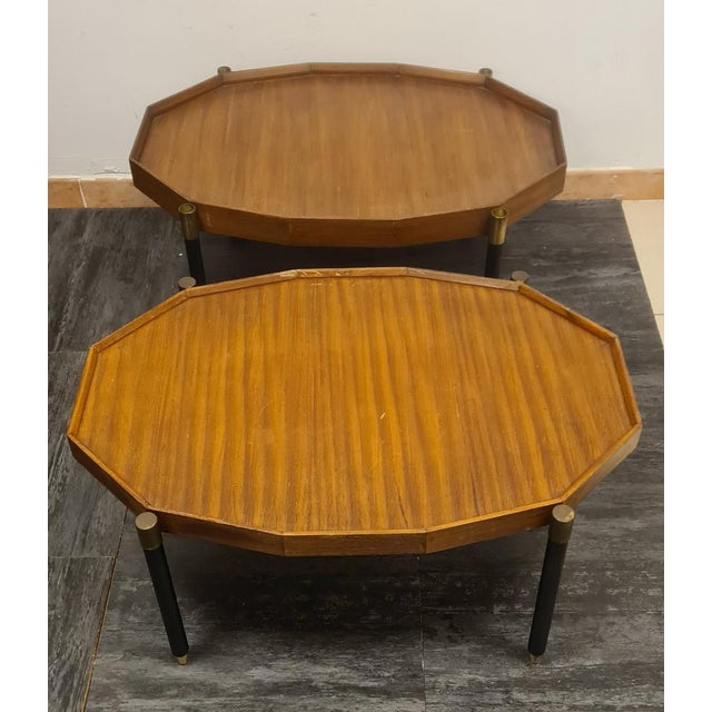 Teak and Brass Divisible Food Trolley, 1950s For Sale - Image 11 of 18