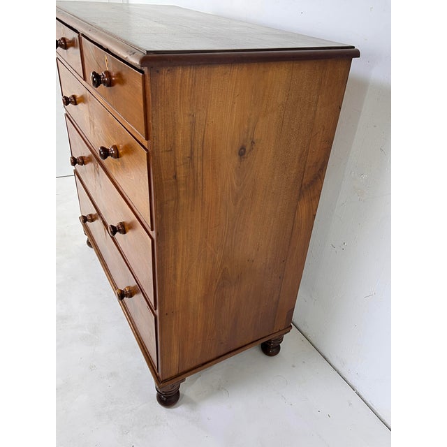 Brown 19th Century English Mahogany Chest of Drawers For Sale - Image 8 of 12