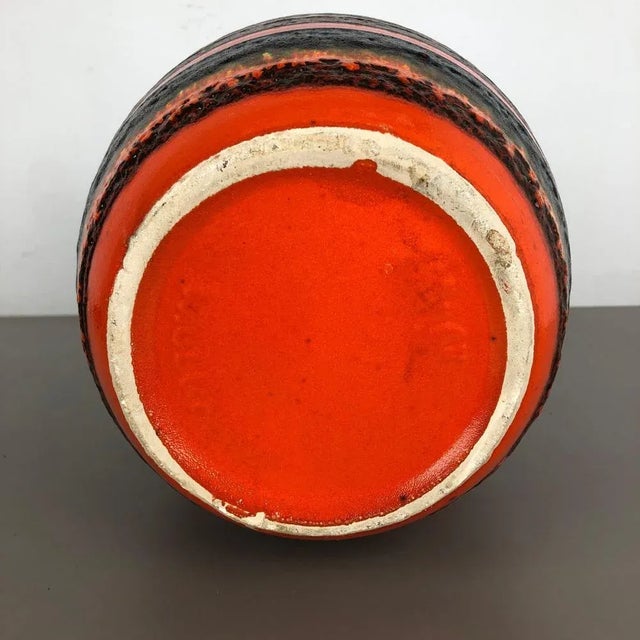 Large Multi-Color Pottery Fat Lava Multi-Color Floor Vase from Scheurich, 1970s For Sale - Image 13 of 14