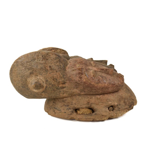 Early 20th Century Baule Mask Two Faces Côte d'Ivoire For Sale - Image 4 of 9