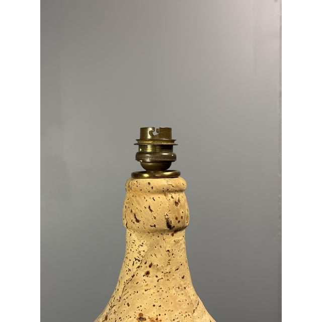 Mid-Century Cork Table Lamp, France, 1960s For Sale - Image 4 of 16