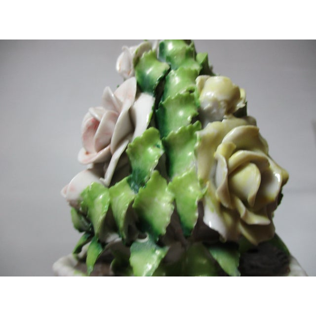 1950s German Porcelain Rose Topiary For Sale - Image 6 of 9