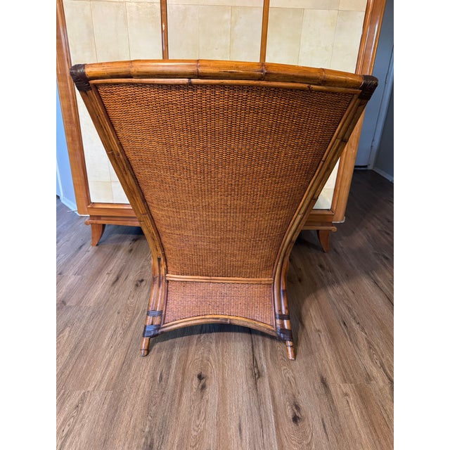 Rattan Lounge Chair in the Manner of McGuire For Sale - Image 11 of 15