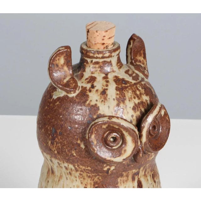 Glazed Ceramic Bottle from Dorte Visby, 1970s For Sale - Image 3 of 7