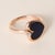 FIDIA Firenze Enamel Heart & Diamond Ring in 18K Rose Gold Circa 2000 From the Florentine ateliers of Fidia, a house...