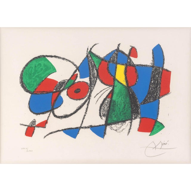 Joan Miro (Spanish, 1893-1983), "Lithograph VIII", Lithograph in Colors, 1975, from the "Lithograph II" series, signed in...