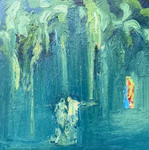"Calm Waters" Contemporary Abstract Expressionist Oil Painting by Paul Wadsworth