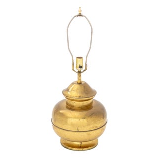 Brass Ginger Jar Lamp For Sale