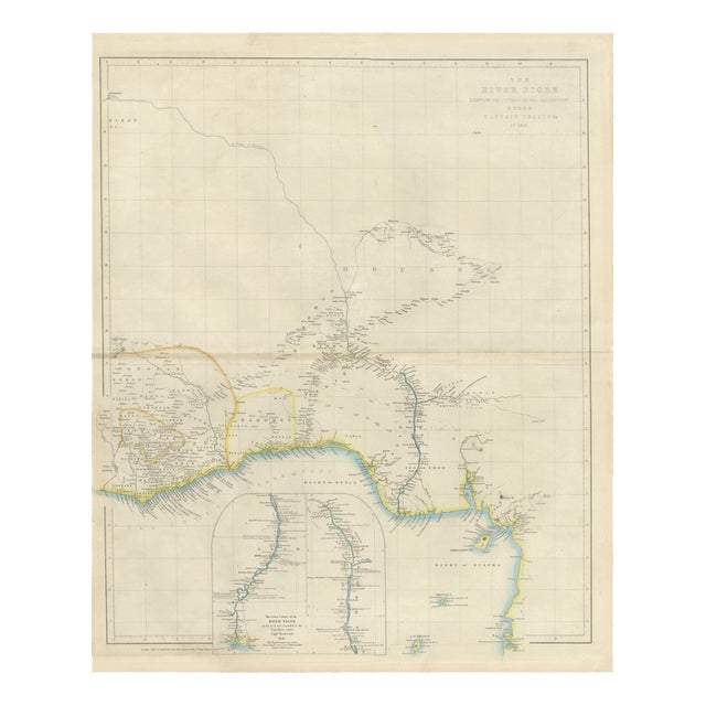 Antique Niger River Map, Arrowsmith, British Expedition Under Trotter, 1855 For Sale
