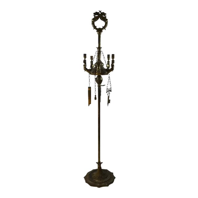 Baroque Whale Oil Style Floor Lamp For Sale