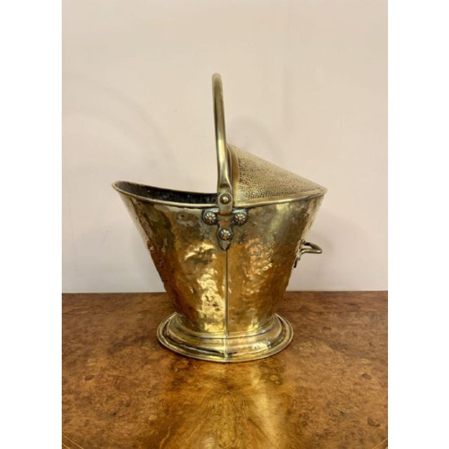 19th Century Antique Victorian Brass Coal Scuttle, 1860 For Sale - Image 5 of 5