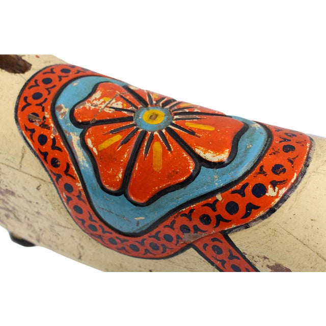 Carousel Horse, A, Blue and Yellow For Sale - Image 10 of 12