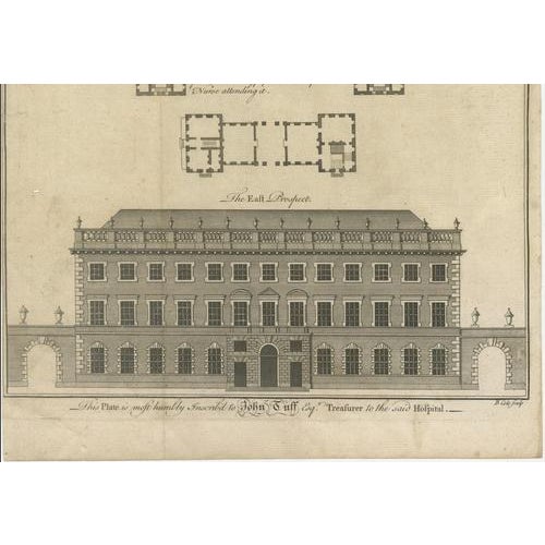St Bartholomew's Hospital, London, Plans & Elevations, 1755 For Sale - Image 6 of 9