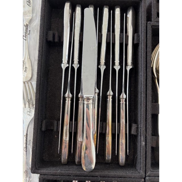 Cluny Pattern Flatware Set from Christofle, Set of 87 For Sale - Image 11 of 13