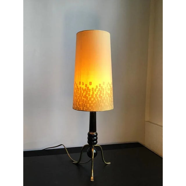 Wood Vintage Tripod Table Lamp, 1950s For Sale - Image 7 of 8