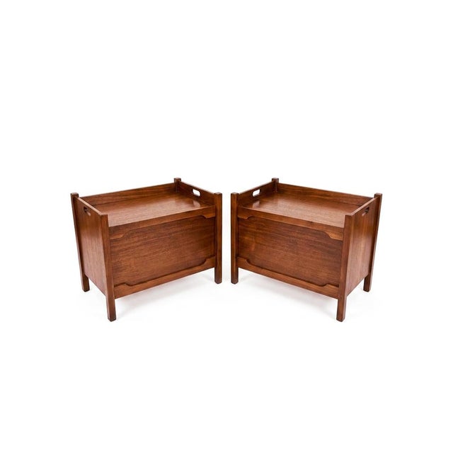 Wood Bedside Tables from Saporiti Italia, 1960s, Set of 2 For Sale - Image 7 of 7