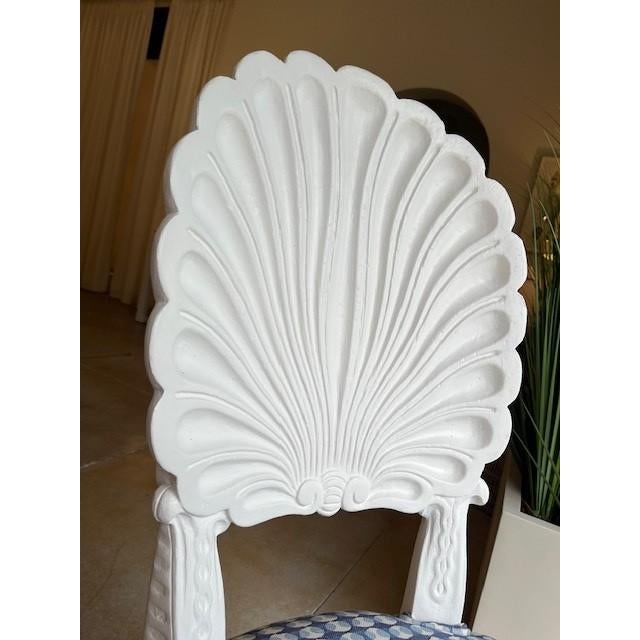 Late 20th Century Grotto Italian Style Shell Back Dining Side Chairs For Sale - Image 9 of 9