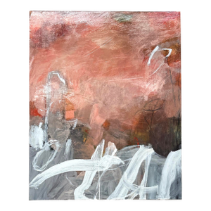 1990s Vintage Large 60" H Original Abstract Painting