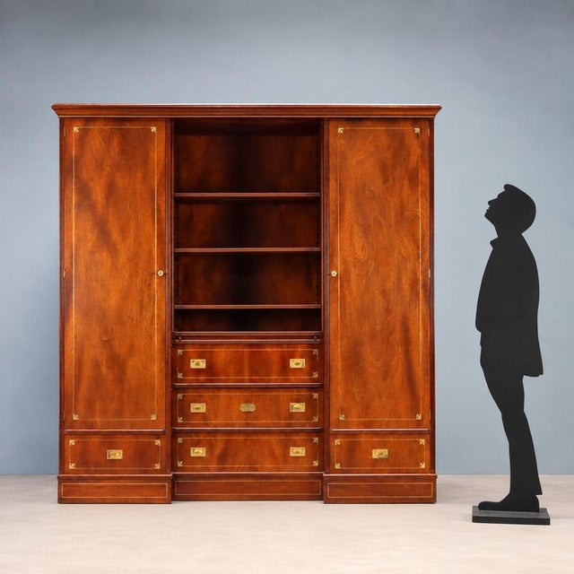 Mahogany wardrobe in nautical style, inspired by the design of the famous the great estern of liverpool from 1811. This...