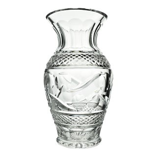 Late 20th Century Waterford Crystal Urn Shape Flower Vase For Sale