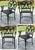 Black Vintage Black Hummingbird Motif Outdoor Dining Set, Set of 5 For Sale - Image 8 of 15