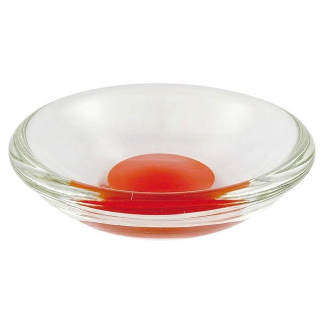 Modernist Red Sommerso Murano Glass Bowl, Italy, 1970s For Sale - Image 10 of 10