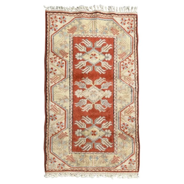 Little Vintage Turkish Oushak Rug For Sale - Image 14 of 14