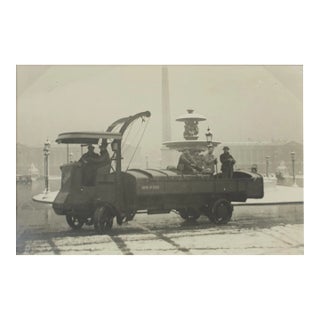 Place De La Concorde in Paris Under the Snow, Silver Gelatin Black and White Photography, 1926 For Sale