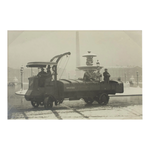 Place De La Concorde in Paris Under the Snow, Silver Gelatin Black and White Photography, 1926